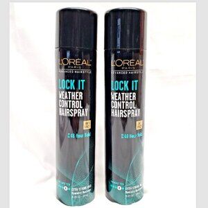 L'Oreal Paris Lock it Weather Control Hairspray Extra Strong Hold 8.25oz 2-pk